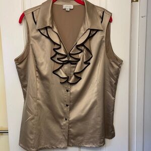 Tahari satiny career tank. Great under a black blazer or sweater.